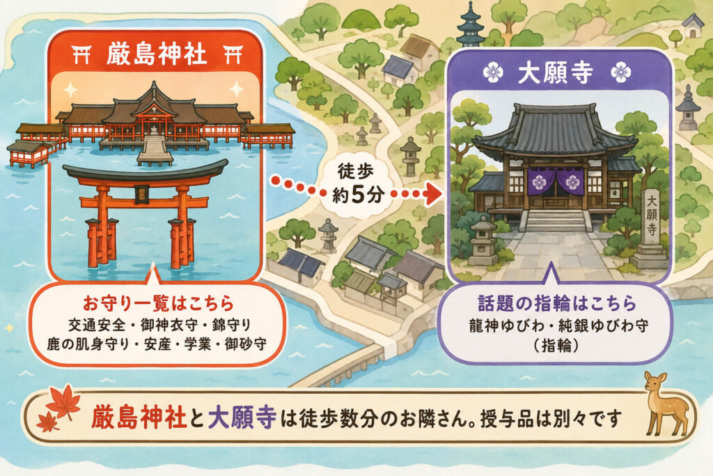 宮島お守り地図(区別図)